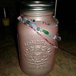 🌹rose gold boho hippie chic mason jar🌹